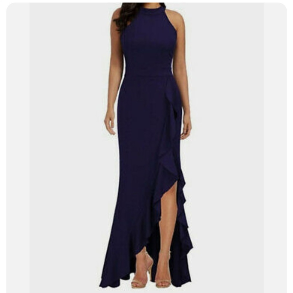 Elegant Gown in Navy Blue